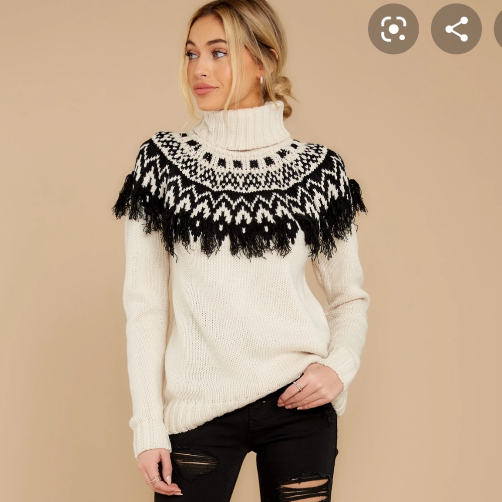 Love Stitch Holding You Close Turtleneck Sweater